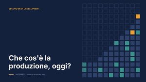 Copertina: Che cos'è la produzione, oggi?